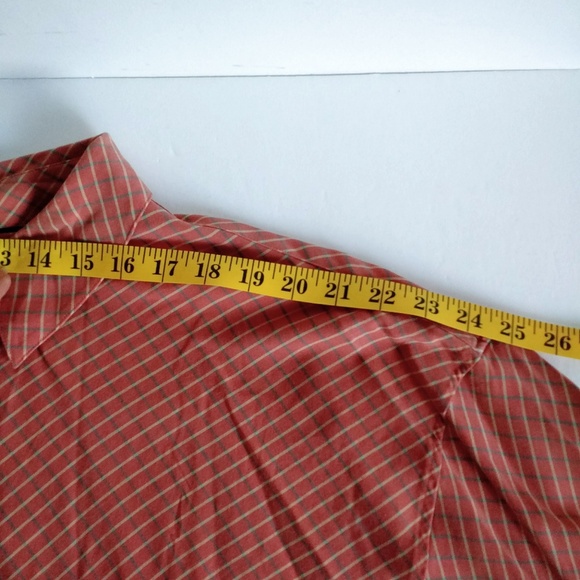 VERY TALL XL Men INDIGO PALMS Rusty brick Burnt orange-brown color Dress shirt - Picture 2 of 8